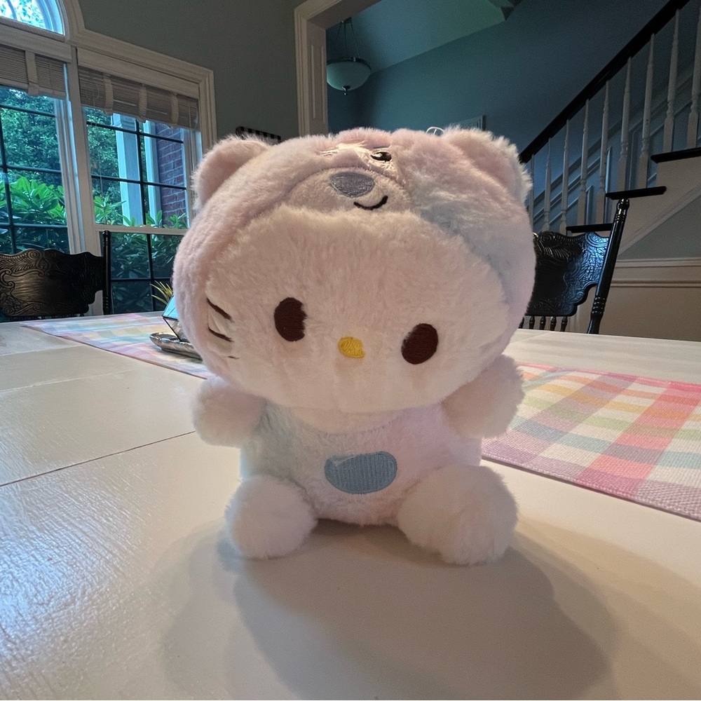 Hello Kitty Sanrio Pastel Teddy Bear Plush
 with Pastel Colors
